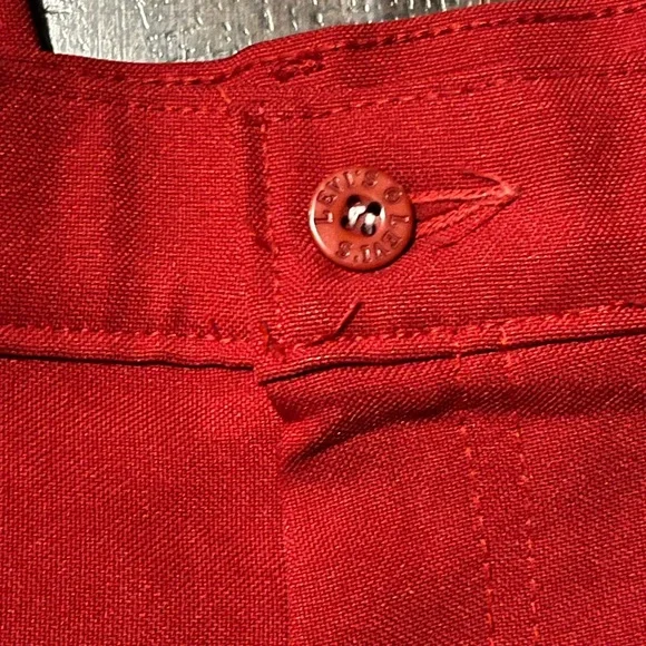 Vintage 1980's Levi's Red Polyester High Waisted Pants - Picture 6 of 6